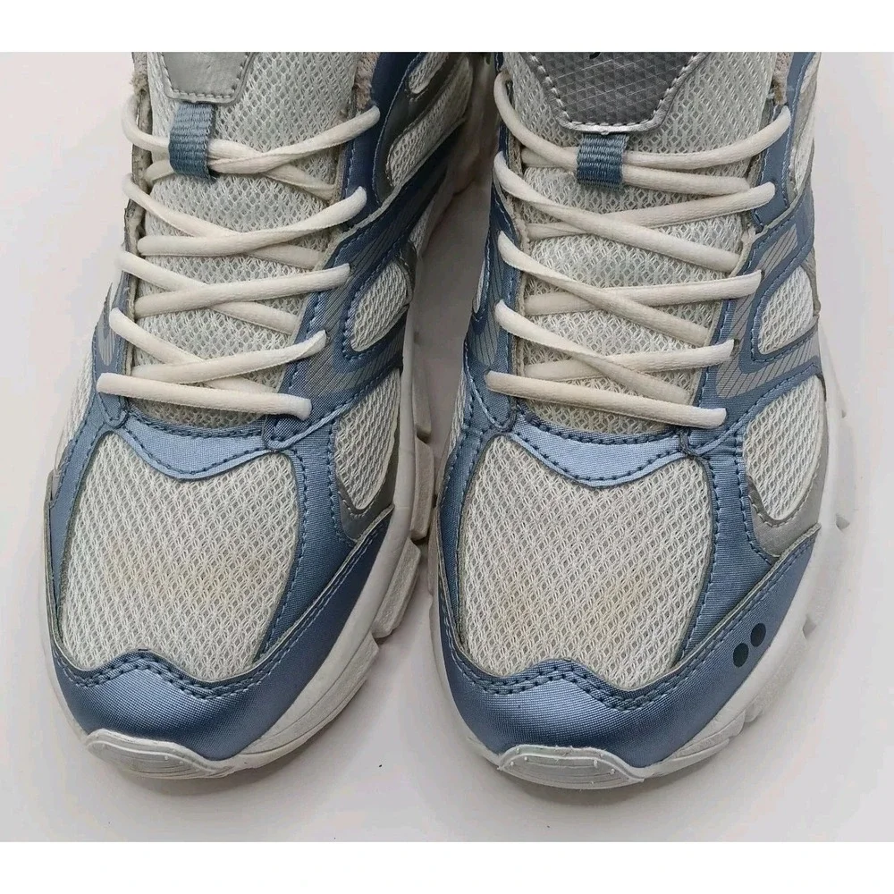 Ryka Shoes Womens 8.5M‎ Harmony SMT Sporty Low Sneakers White Blue Mesh Lace Up